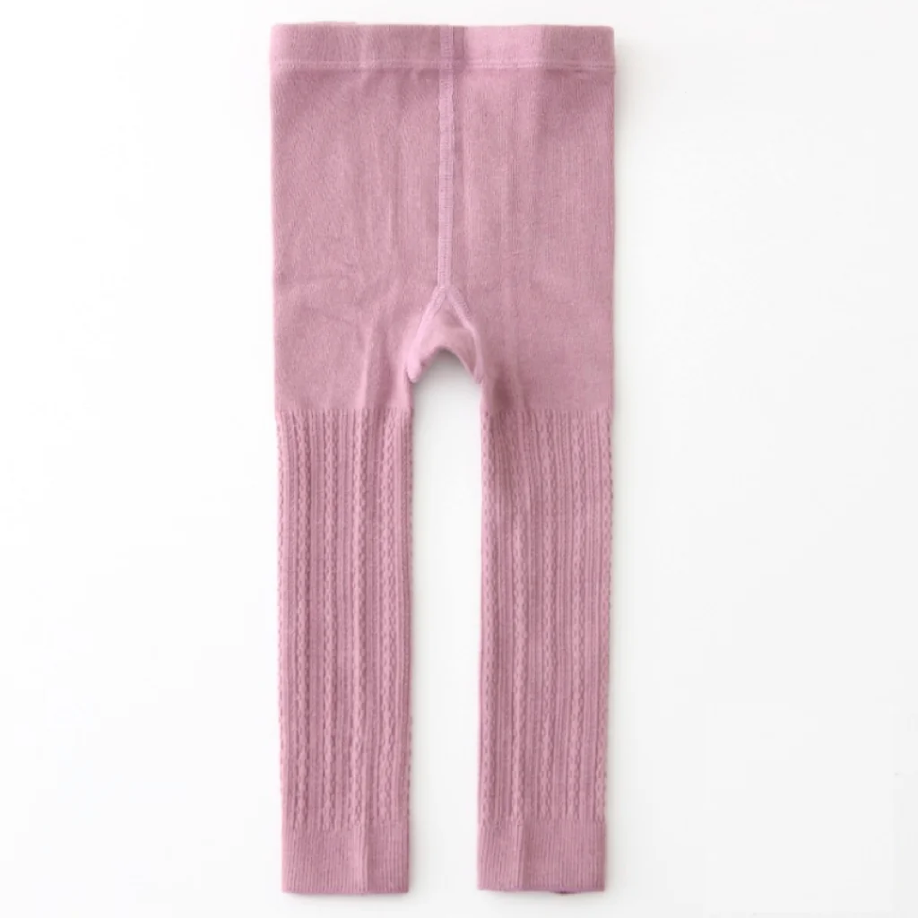 Pink Леггинсы для девочек; базовые трикотажные леггинсы для маленьких девочек; эластичные дышащие детские леггинсы с эластичной резинкой на талии; однотонные - Цвет: Pink