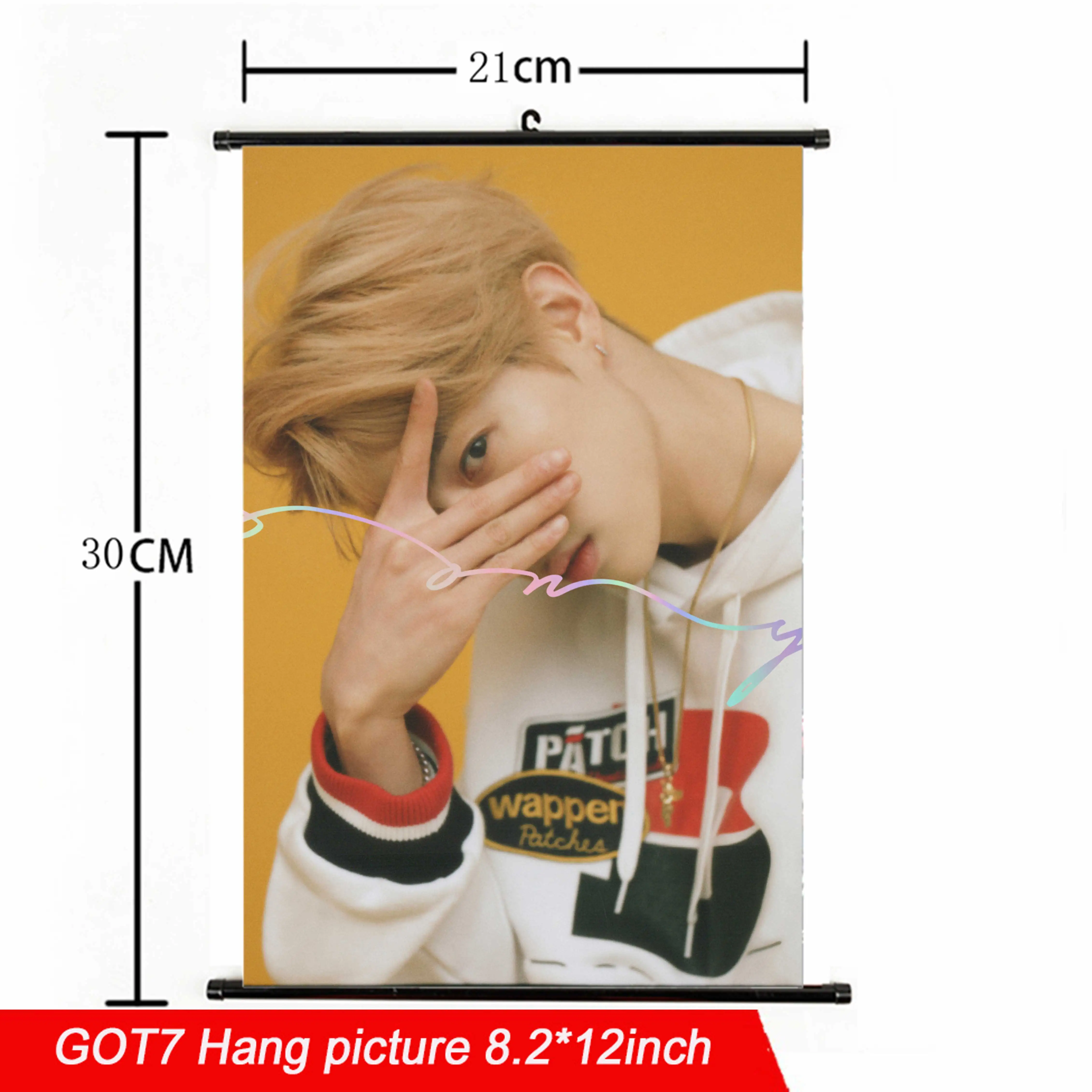 21*30cm Kpop GOT7 Hang poster Fabric high quality Eye On You Album kpop GOT7 Hang picture photo poster for fans gift collection - Цвет: GOT7 28