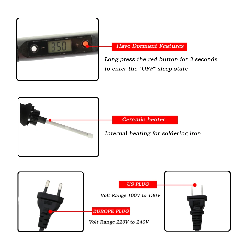 electronics soldering kit 60W/80W Digital Electric Soldering Iron 220V/110V Temperature Adjustable Welding Soldering Iron Tips/ Tin Wire Tools Accessories ac 225 arc welder