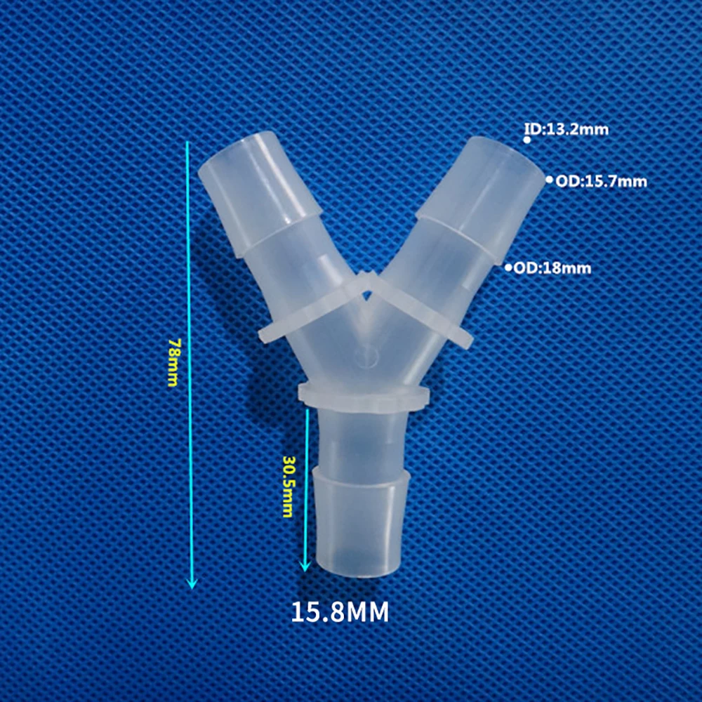 

3-17MM Hose Silicone Tube PE Food Grade Y-Type Tee Hose Connector Equal Diameter Gladhand