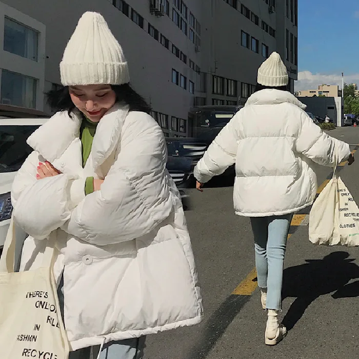 

Thick Cotton Coat New Style INS Super Fire down Coat Women's Large Size Loose-Fit Students Korean-style Short Cotton-padded Clot