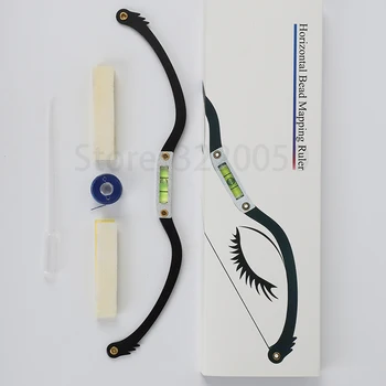 

Professional Microbalding Line Maker pre-ink Eyebrow Ruler permanent bow arrow line ruler auxiliary eyebrow tattoo maker PMU set
