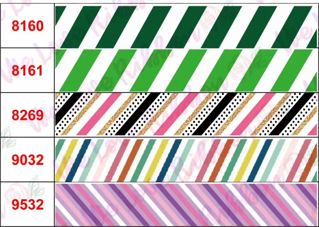 16 мм-75 мм Красочные диагональные полосы напечатанные Grosgrain/эластичная лента розовый красный зеленый DIY бант для волос 50 ярдов/рулон Рождественский Декор