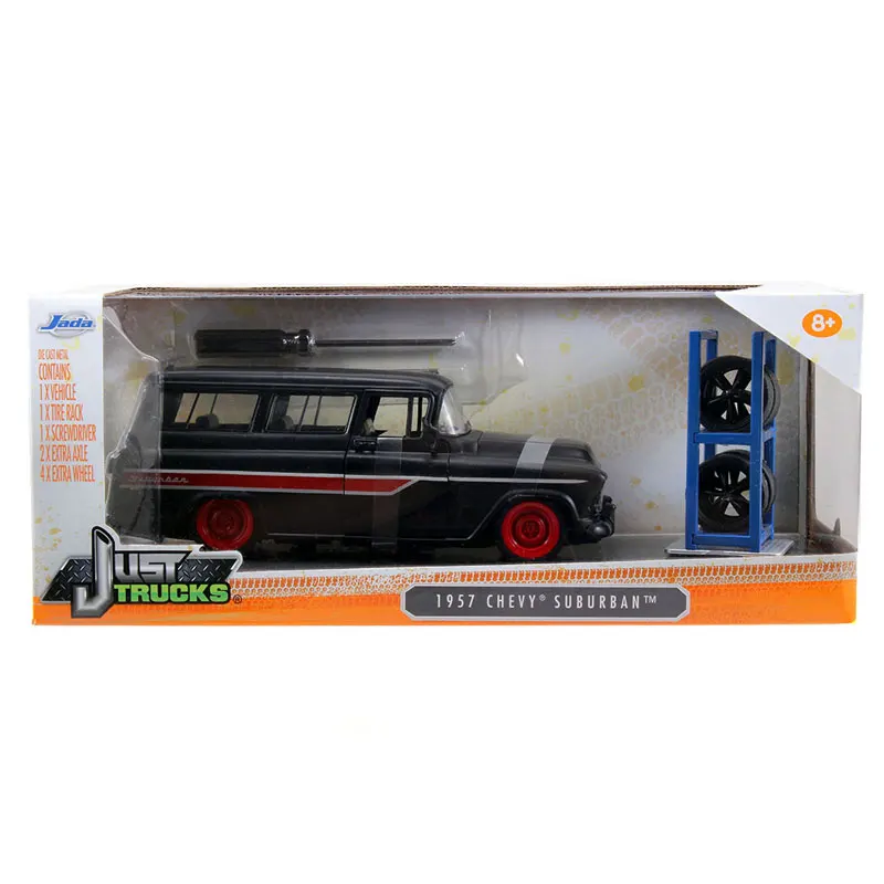 JADA 1/24 масштаб автомобиля Модель игрушки просто грузовики 1955 Chevy Stepside пикап литой металлический автомобиль модель игрушки для подарка, детей, коллекция - Цвет: 1957 Chevy Suburban