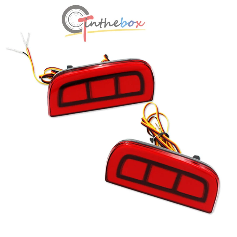 GTinthebox JDM СТИЛЬ задние габаритные огни красный светодиодный задний фонарь бампер отражатель для-up Honda Civic LX/EX/Touring sedan или coupe