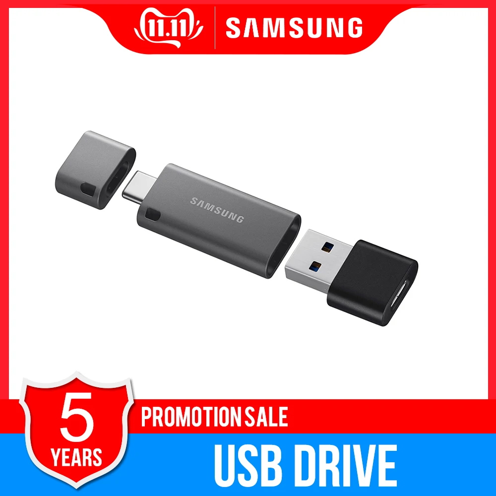 USB флеш-накопитель SAMSUNG 32 ГБ, 64 ГБ, двойной порт, флеш-накопитель USB3.1, Тип C, тип A, флешка, карта памяти, 128 ГБ, 256 ГБ, для смартфона, планшета