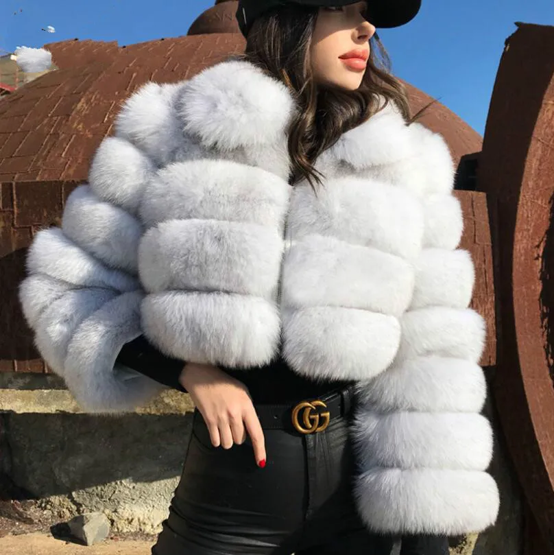 Wholesale New Arrival Woman's  Fox Fur Coat Women