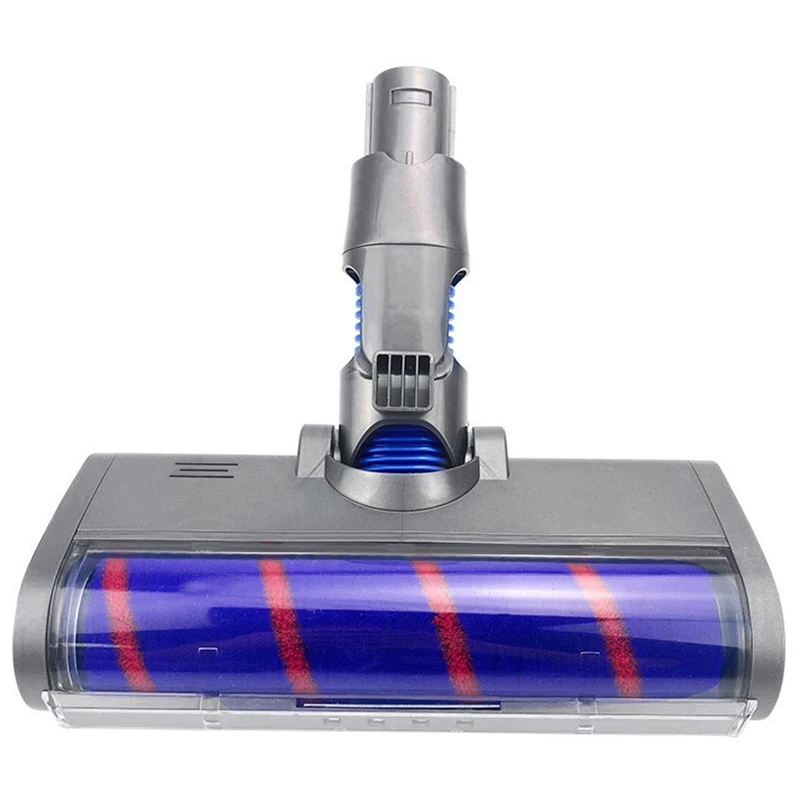 

-Fluffy Floor Head Roller Brush for Dysons V6 A/B-Type Vacuum Cleaners Parts Rotatable Brush Tool with Led Lights