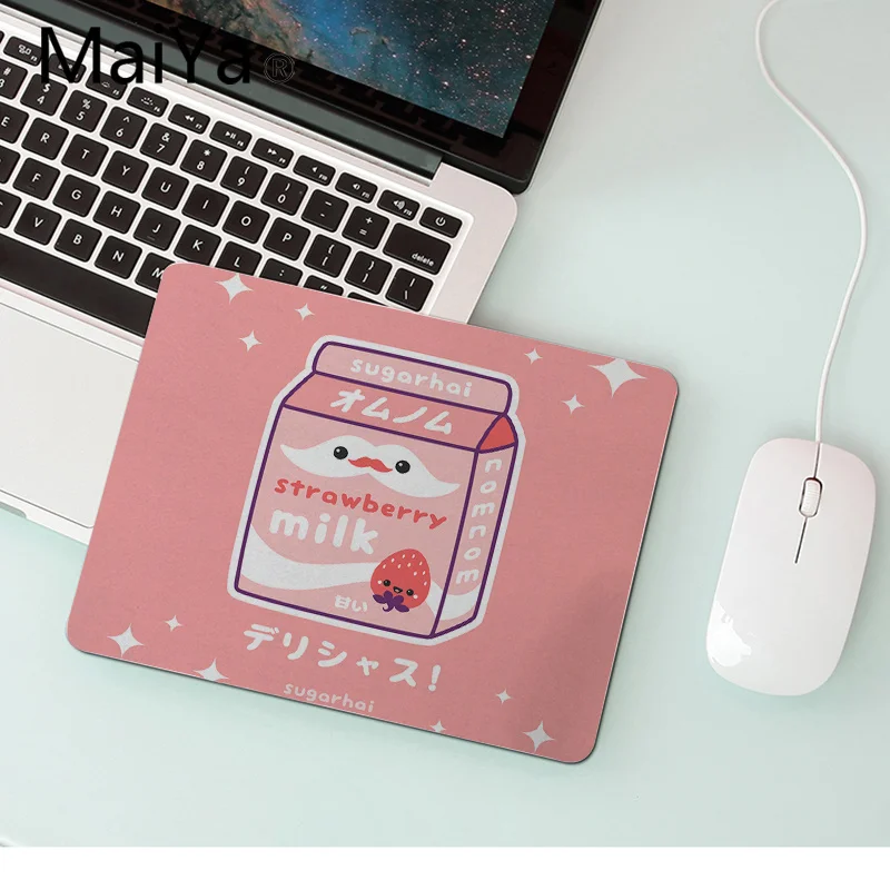 Maiya Высокое качество Kawaii японское клубничное молоко уникальная настольная панель коврик для игровой мыши Лидер продаж подставка под руку мышь
