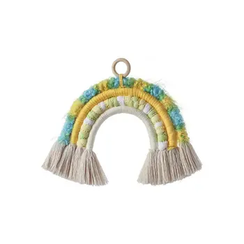 

Ins Nordic Woven Rainbow Tapestry Wall Hanging Living Room Bedroom Color Pendant Decoration Wall Hanging Home Decoration