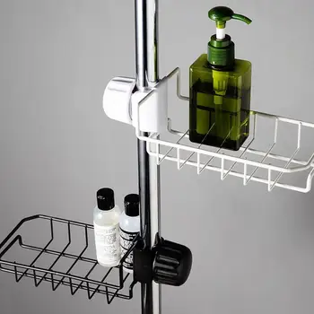 

Household Kitchen Sink Faucet Shelf Stainless Steel Sponge Faucet Rack Dishcloth Towel Storage Holder Adjustable Sink J2C5