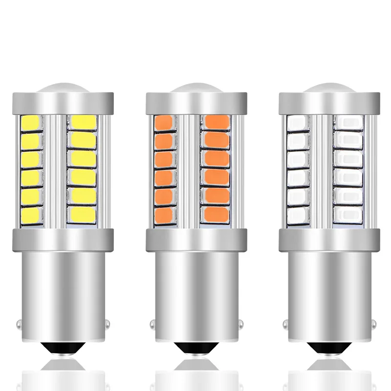 Ampoules LED 1156 BA15S P21W - Lot De 10, Blanc Froid, 22 SMD, Pour Feux Voiture