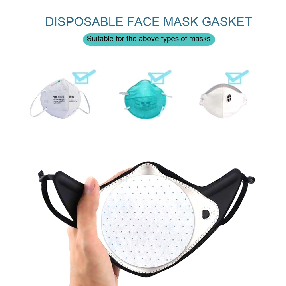 

10/20/50Pcs Disposable 3 Layer Mask Gasket Dust-proof and Haze Breathable Mouth Face Mask Replacement Pad Round Cotton Mat