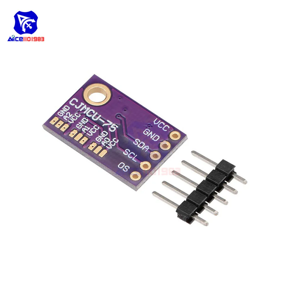 Diymore LM75A высокоскоростной модуль датчика температуры с интерфейсом IEC IIC программируемый порог температуры 2,8-5,5 В