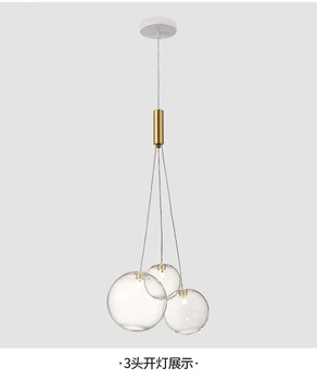 

Nordic style restaurant chandelier bedroom net red ins simple creative living room lighting clothing store glass ball bubble