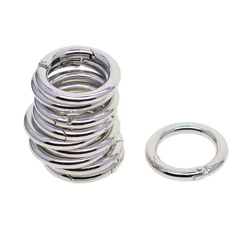 

40x Mixed Color Spring Buckle Snap Ring Jewelry Making Link Hook Loop Alloy