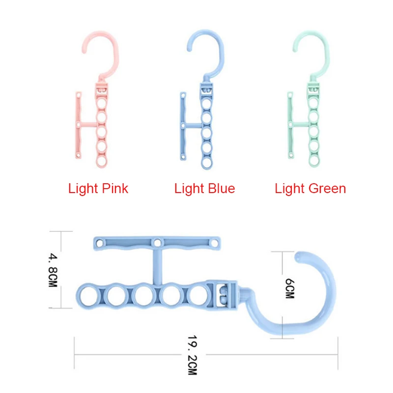 

Plastic Multilayer Hanger Hook Household Non-slip Wardrobe Clothes Hanger Fixed Windbreak Buckle B88