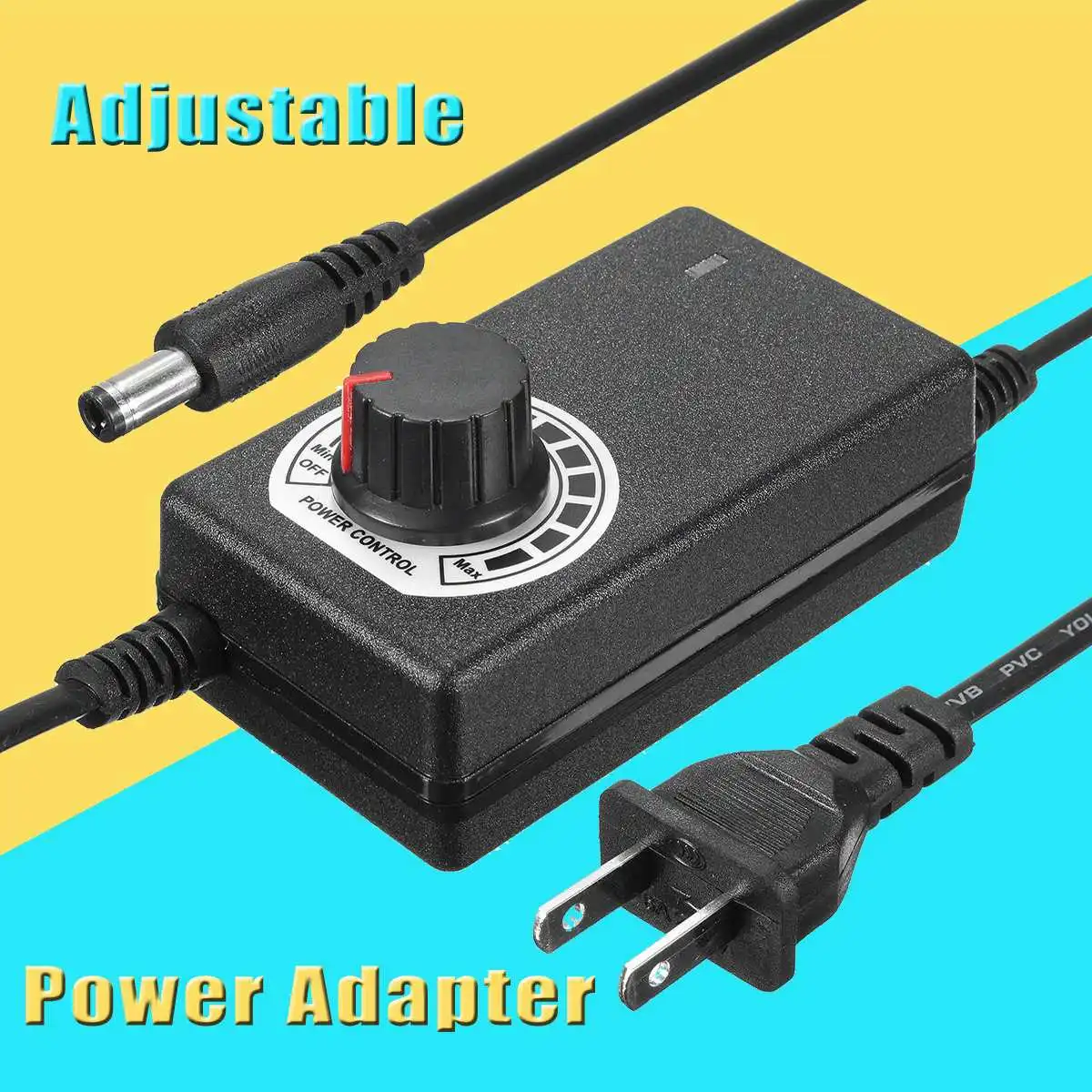 

New 3-12V 2A 24W Adjustable AC/DC Adapter Switching Adapter Motor Speed Controller Electrical Equipment Supplies