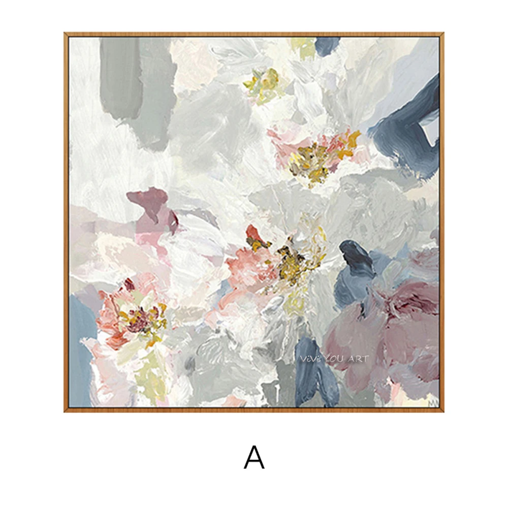 Abstract Flower Canvas Painting Landscape Wall Art Golden Poster Wall Picture for Living Room Bedroom Decor Scandinavian Posters