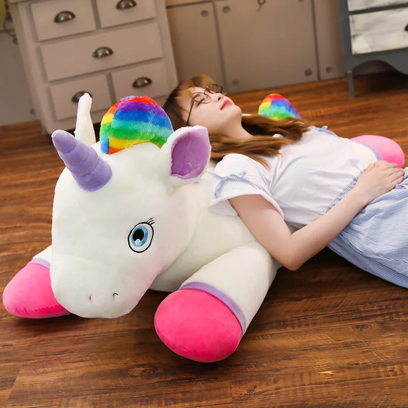 

Cute Rainbow Unicorn Plush Toy Doll Holiday Birthday Gift Doll Pillow Custom