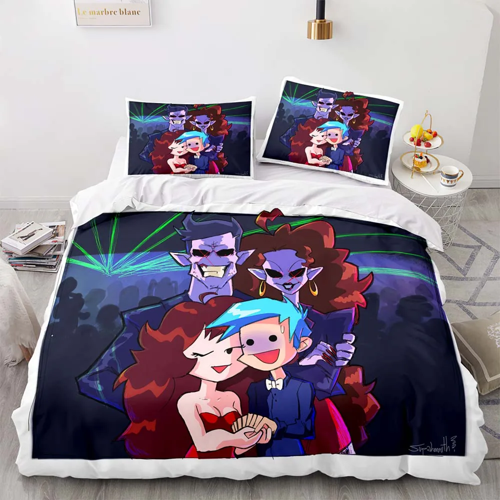 Friday Night Funkin Bedding Set Single Twin Full Queen King Size Kawaii Bed Set Aldult Kid Bedroom Duvetcover Sets 3D Print 018