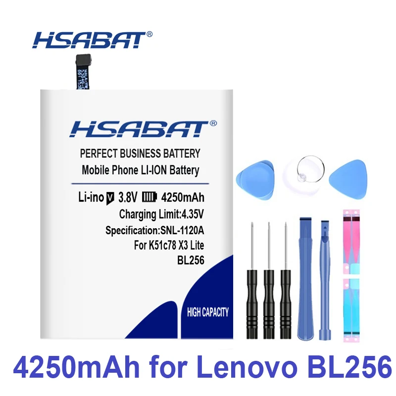 

HSABAT 100% New Top Brand 4250mAh Battery for Lenovo Lemon K4 Note K4note / X3 Lite K51c78 / A7010 BL256
