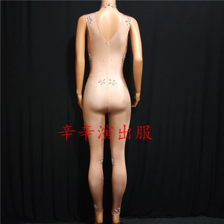 Летние женские Новые сверкающие кристаллы сексуальный комбинезон костюм сценический танцевальный комбинезон сексуальный ночной клуб шоу одежда комбинезон