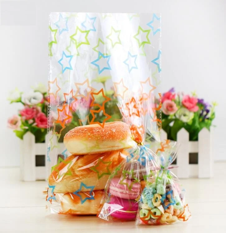 

50pcs Large Clear Cookie Macaron Packaging plastic Bag for Bakery Gift Biscuits Candy Muffin Packing plastic bags with tie