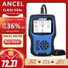 Ancel bm700 sistema completo obd2 scanner automotivo leitor de código bateria óleo epb airbag tpms redefinir ferramenta diagnóstico do carro para bmw mini