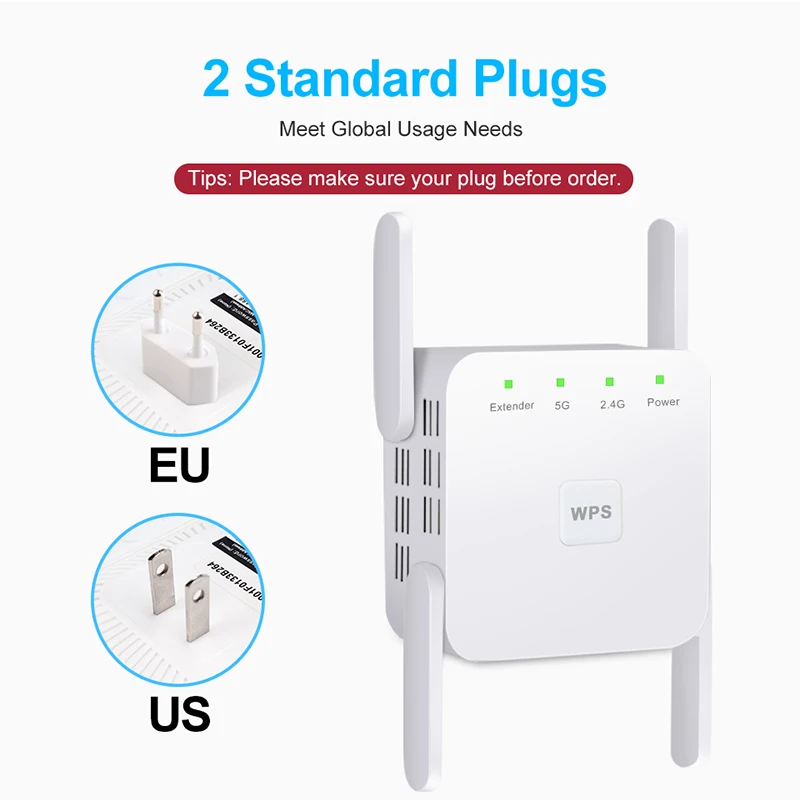 TIANJIE 300Mbps Wireless 2.4G 5G WiFi Repeater Extender 1200Mbps Wi-Fi Amplifier Booster Repetidor Reapeter Access Point