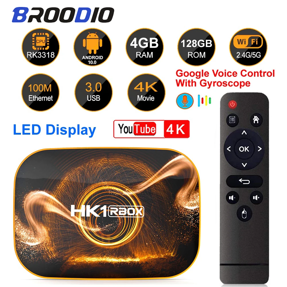 ТВ-приставка H96 A95X HK1 RBOX RK3318 Android 2021 Wi-Fi BT | Электроника