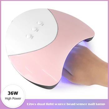 

12 LED 36W Nail Manicure Dryer Nail Gel Polish Curing UV Lamp Nail Drying Tools UV Gelinduction Timing Nail Lamp