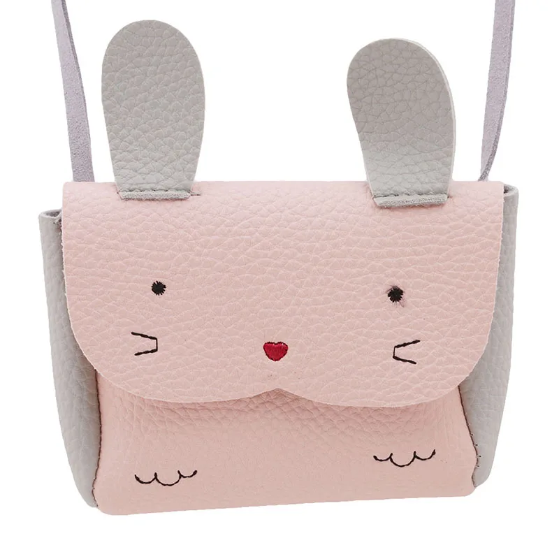 pink Новинка; Лидер продаж; кошелек из искусственной кожи для девочек; кошелек; Детская сумка на одно плечо с кроликом; маленькая сумочка Для монет; кошелек для мелочи; детская сумка - Цвет: pink