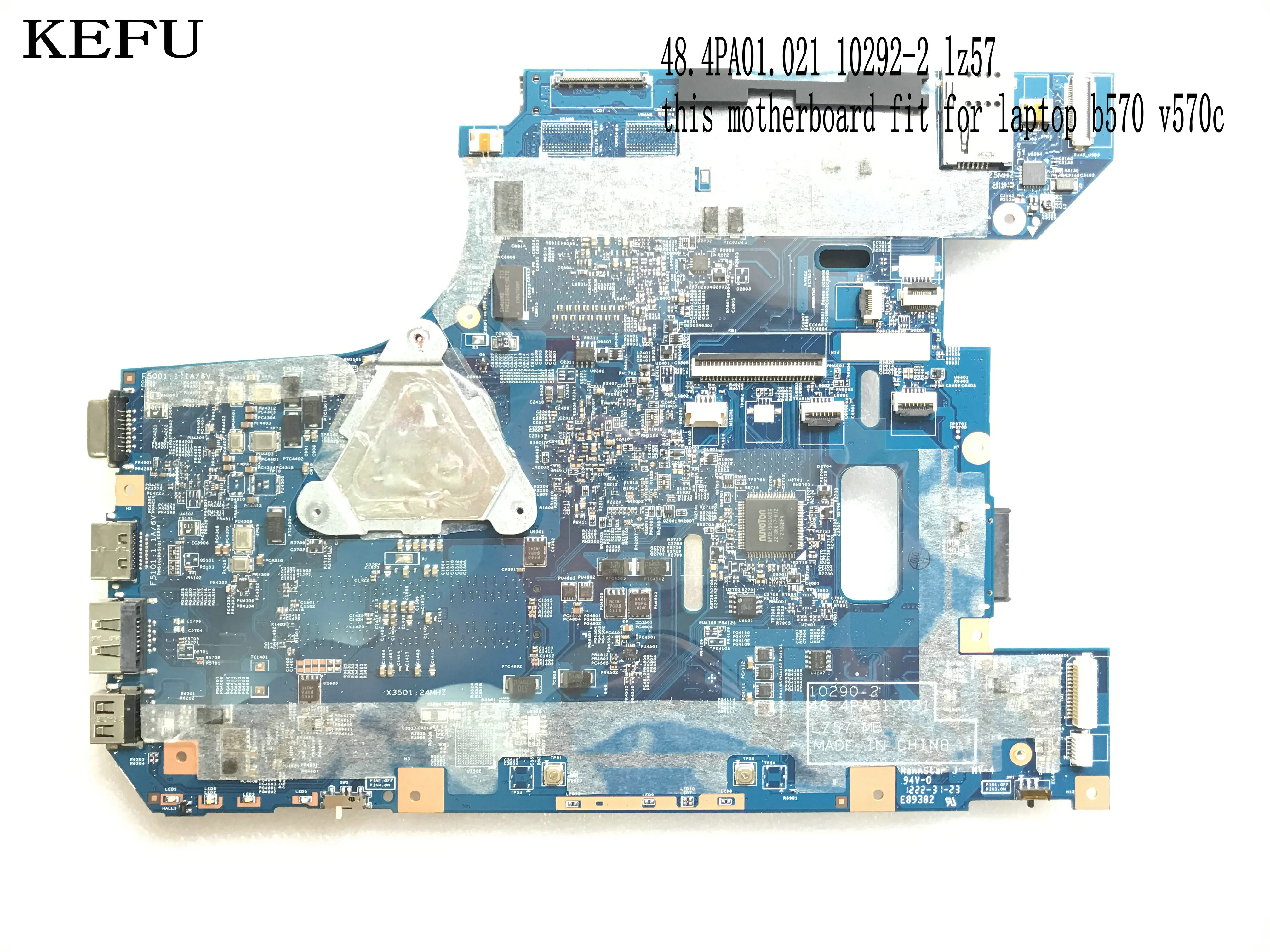 KEFU, сток, 102920-2 48.4PA01.021 LZ57 MB материнская плата для ноутбука lenovo B570 V570C материнская плата для ноутбука,(с видеочипом