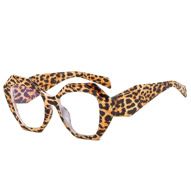 Anti Blue Light Glasses Anti-blue Light Candy Color Polygon Square Eyeglasses For Women Vintage Fashion Plastic Clear Computer Glasses Frame