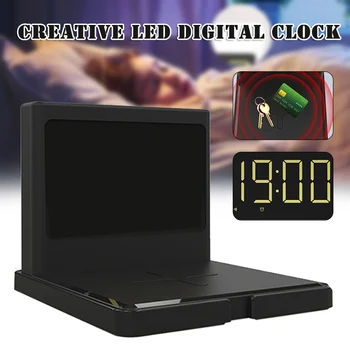 

Alarm Clock 15W Wireless Charging USB Night Light LED Digital Clock With Adjustable Brightness PUO88