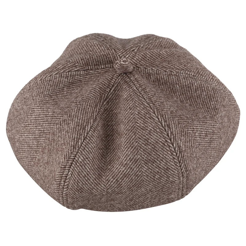 Autumn Winter Hats Vintage Twill Beret Women Pumpkin Cap Headwear Berets Hat Dark