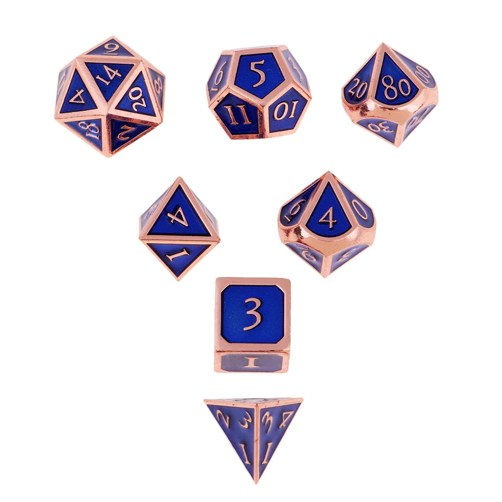 7pcs Polyhedron Multi Sided Dices Set For Dungeons Dragons Games Playing Board Dices for Party Brithday