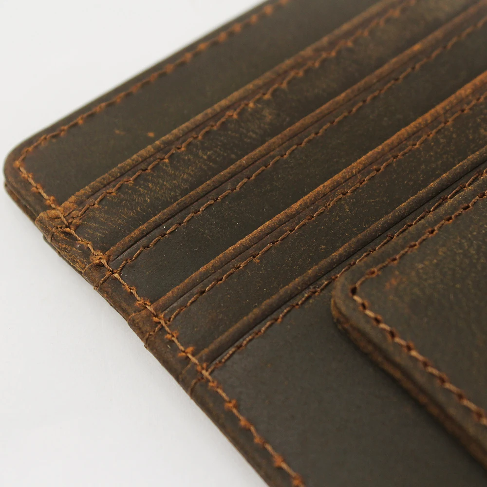RFID gennuine кожаные бумажники оптом натуральная кожа зажим для денег передний карман бумажник Магнитный чехол для карт для мужчин и женщин