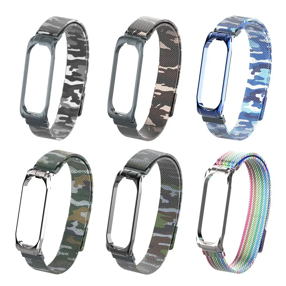 

Replacement Watch Band Wrist Band For Xiaomi Mi Band 3 4 Colourful Milanis Stainless Steel Magnetic Watch Strap New
