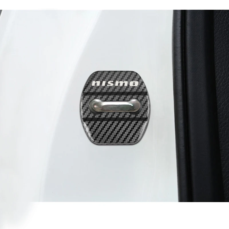Автомобильный Стильный чехол для дверного замка, аксессуары для Nissan nismo Qashqai Tiida Teana Nismo Skyline Juke X-Trail, автомобильные эмблемы
