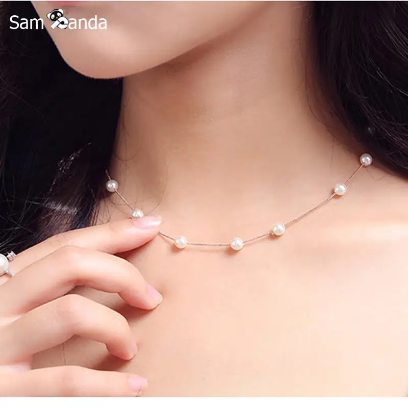Sampanda Silver-plated Jewelry 12 PCS 6mm Pearl Box Chain Choker Necklace | Украшения и аксессуары