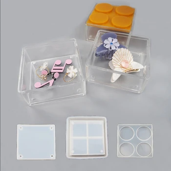 

Stacking Storage Containers Resin Mold Stackable Square Small Box With Lids Mold
