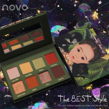 

NOVO Eight color fairyland fairy pearl matte eyeshadow easy to color nude makeup palette
