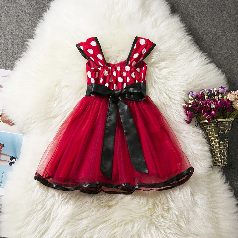 Новые платья для девочек vestido infantil Para Festa, милая детская одежда с Минни наряд принцессы на день рождения детское платье-пачка для девочек