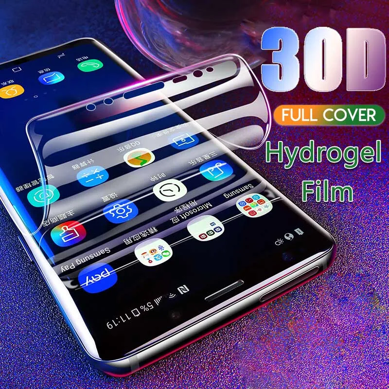 

Full Cover Screen Protector For Samsung Galaxy S10 S9 S8 Plus Hydrogel Protection For S10E Note 9 8 S7 S6 Edge Protective Film