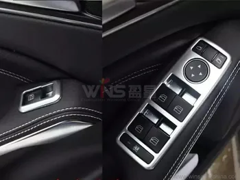 

For Mercedes Benz GLE 2012-2017 M class SUV W166 ML Window Glass switch Cover Trim Chrome Car Styling Accessories