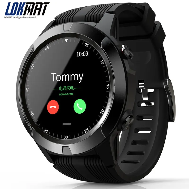 

LOKMAT TK04 Smart Watch Phone SMA 1.3" Life Waterproof Pedometer Heart Rate Monitor Remote Camera GPS Sport Smartwatch Men Women