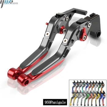 

With Logo 959 Panigale CNC Aluminuim Motorcycle Folding Extendable Brake Clutch Levers Accessories FOR DUCATI 959 Panigale 2016