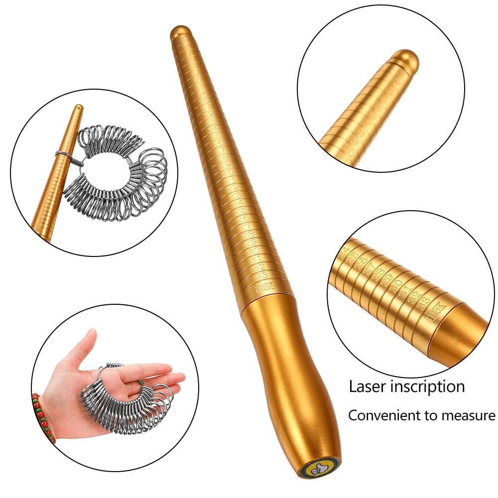 Deluxe Metal Ring Sizer and Mandrel Gauge